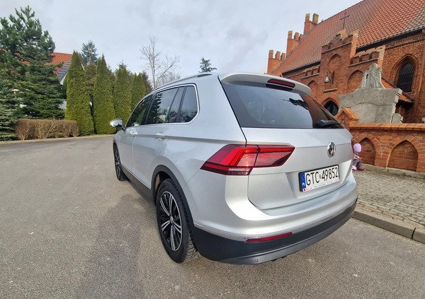 Volkswagen Tiguan cena 95500 przebieg: 177000, rok produkcji 2018 z Tczew małe 436
